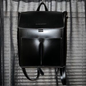 ASOS NWOT Black Leather Backpack